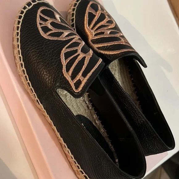 Sophia Webster butterfly espadrille black pink size 6 made in Spain - BNWT! 🦋💕 - Picture 5 of 9